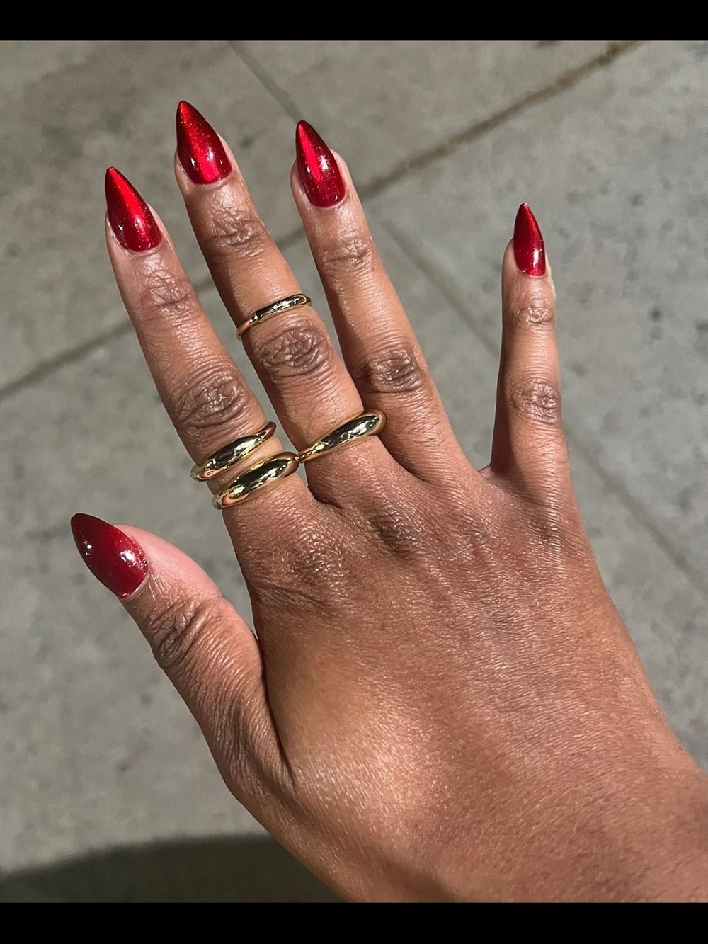 Pink Friday Crushing It in Almond - Red Velvet - Medium Length